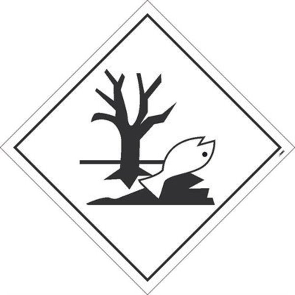 Nmc Marine Pollutants Graphic Dot Placard Sign, Pk100 DL174PR100